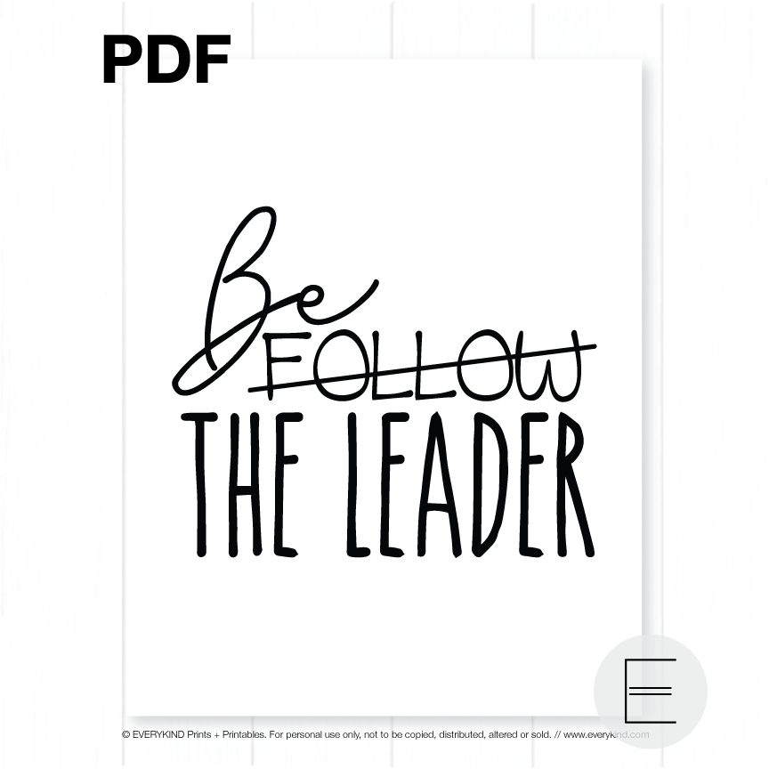 BE THE LEADER PDF BY EVERYKIND