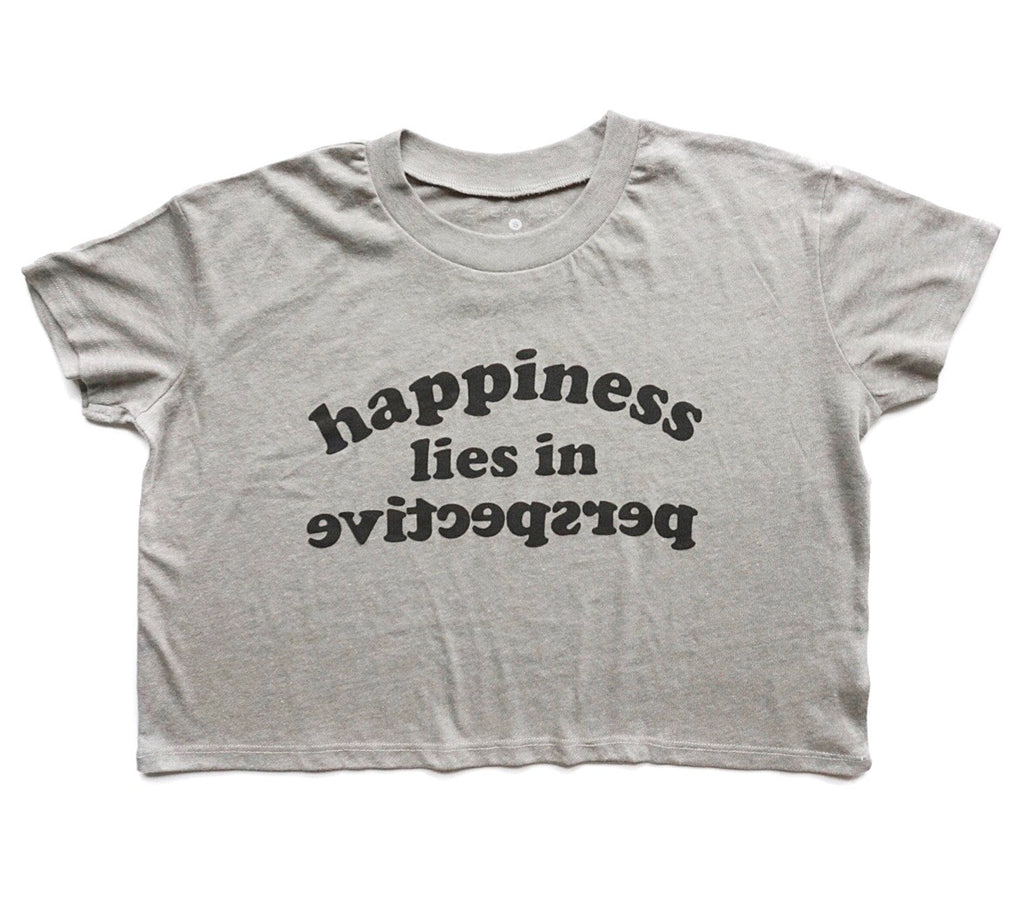 Happiness Lies in Perspective Adult Crop Top by EVERYKIND