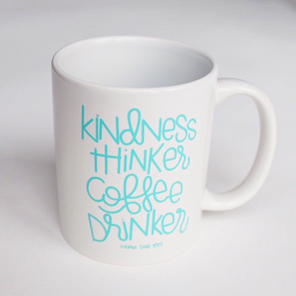 KINDNESS THINKER COFFEE DRINKER MUG BY EVERYKIND