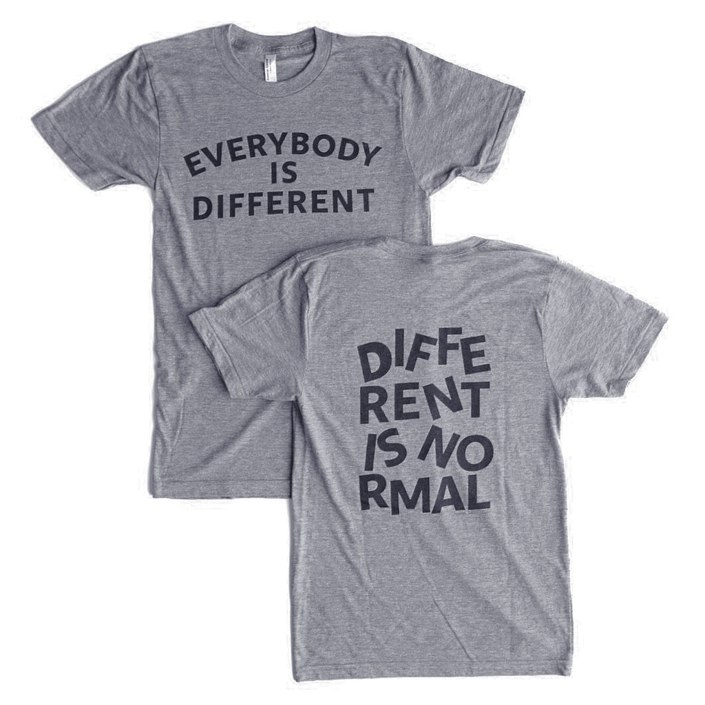 EVERYBODY IS DIFFERENT, DIFFERENT IS NORMAL ADULT GRAPHIC TEE BY EVERYKIND