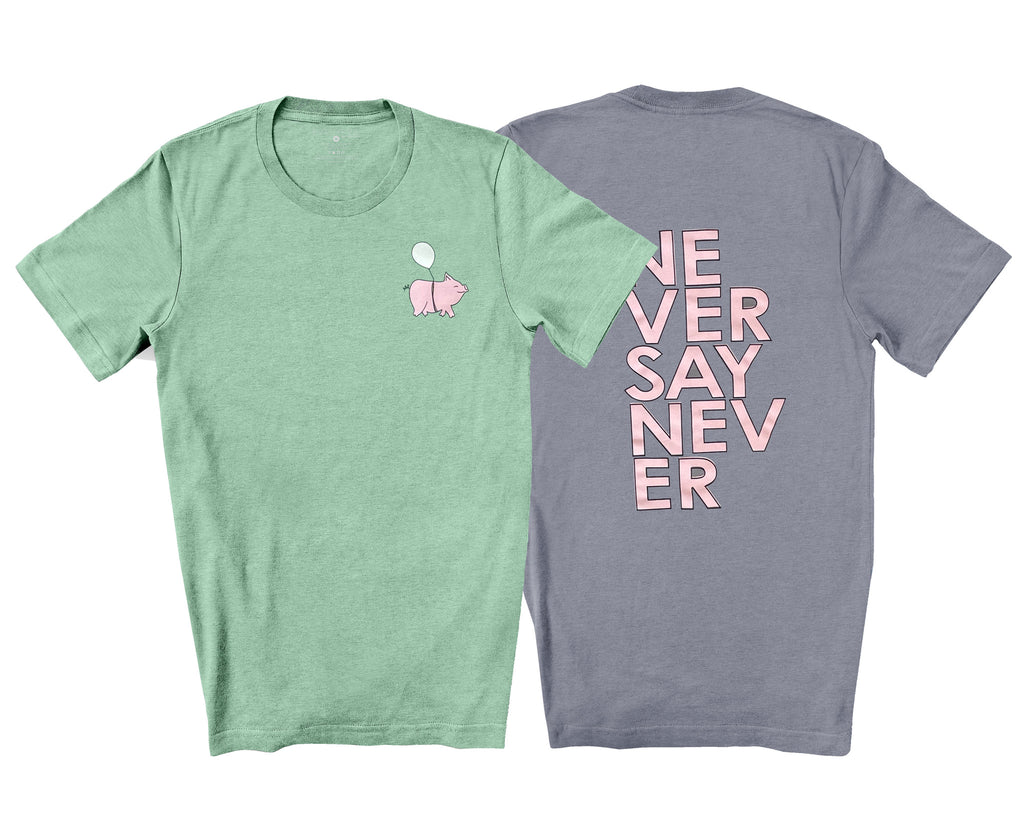 NEVER SAY NEVER ADULT TSHIRT