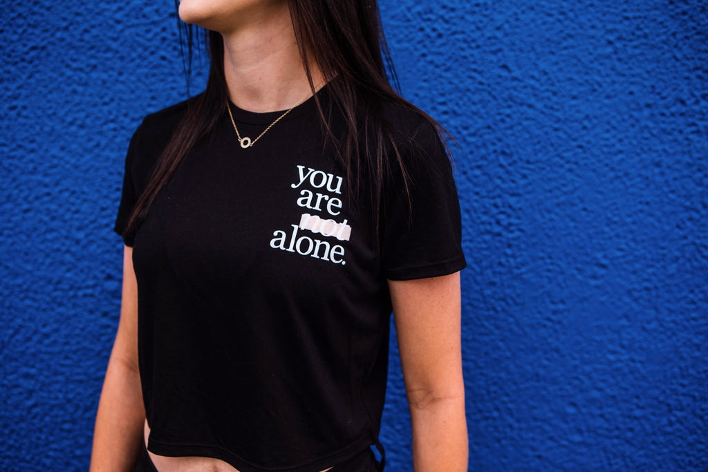 YOU ARE NOT ALONE ADULT CROP T-SHIRT